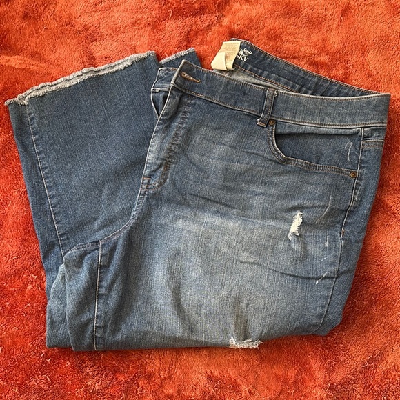 Terra & Sky Denim - Terra & Sky Blue Ankle Cropped Jeans